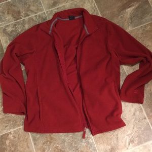 Men’s red zip fleece